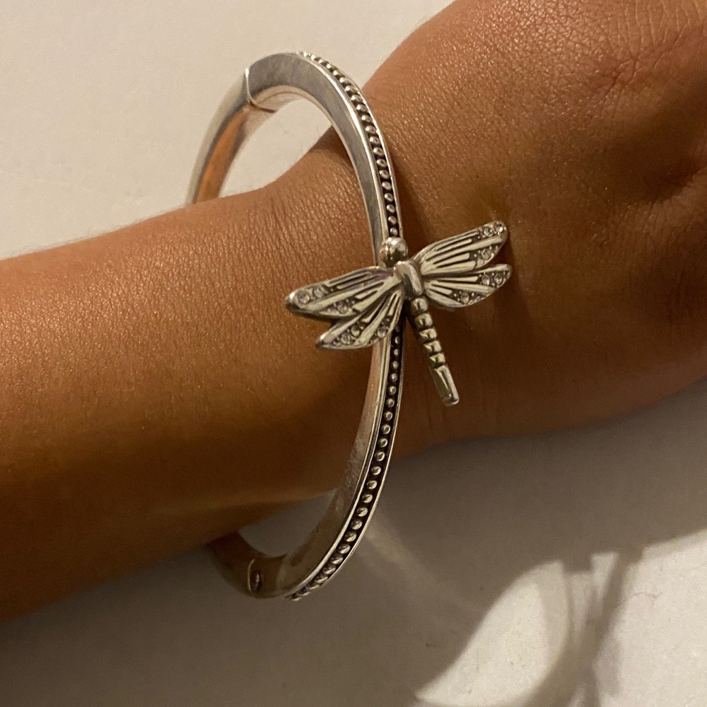 Brighton Silver Dragonfly Bangle Bracelet